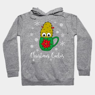 Christmas Cactus - Small Christmas Cactus In Poinsettia Mug Hoodie